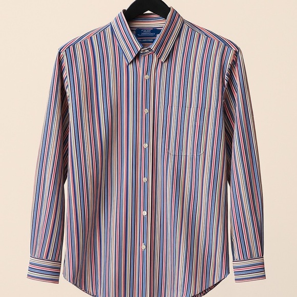 Paul Fredrick Multicolor Striped Men's Shirt Size LT - Picture 1 of 3